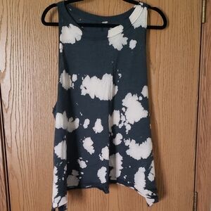 SO Black and White Tie-Dye Tank Top